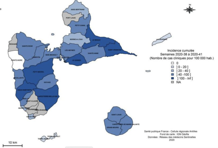 carte epidemie dengue marie galante